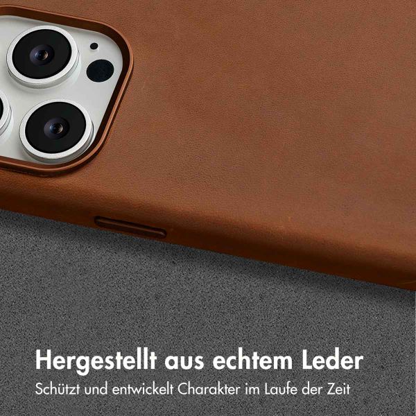 Accezz Vintage Leather Magsafe Backcover Apple iPhone 15 Pro Max - Tabacco Cognac