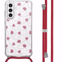 imoshion Design Hülle mit Band Samsung Galaxy A56 - Dusty Rose Connected Hearts