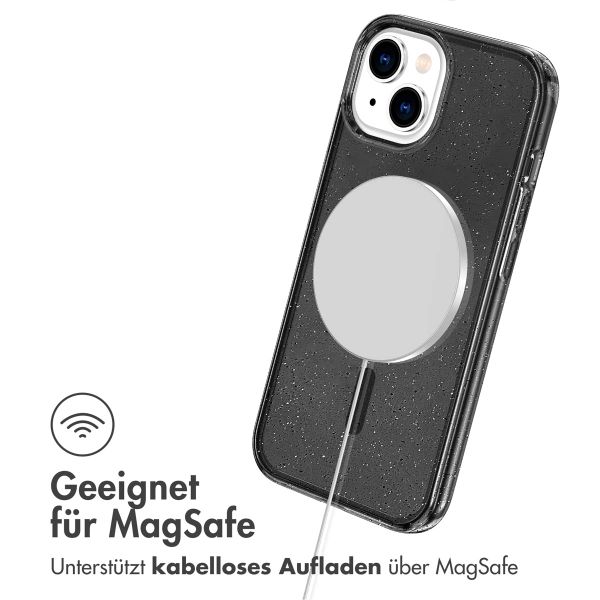 imoshion Sparkle Back Cover mit MagSafe Apple iPhone 14 - Glitter Schwarz