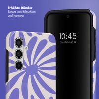 Selencia Vivid Tough Back Cover für das Samsung Galaxy A55 - Modern Bloom Sapphire Blue