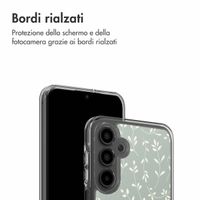 imoshion Design Hülle Samsung Galaxy A16 - Smoke Green Flowers