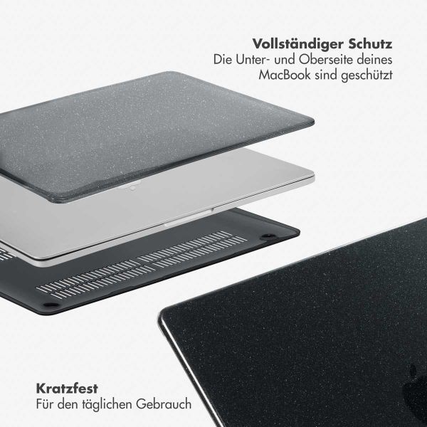 Selencia Glitzer Cover Apple MacBook Air 13 Zoll (2018-2020) - Schwarz