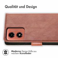 imoshion Luxuriöse Klapphülle für das Motorola Moto G04 / G24 - Braun