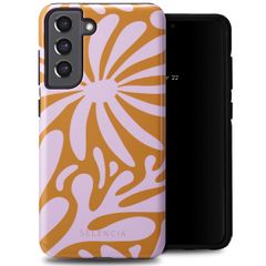 Selencia Vivid Back Cover Samsung Galaxy S21 FE - Modern Bloom Pink