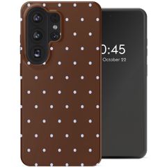 Selencia Vivid Back Cover Samsung Galaxy S26 Ultra - Happy Dots Chocolate
