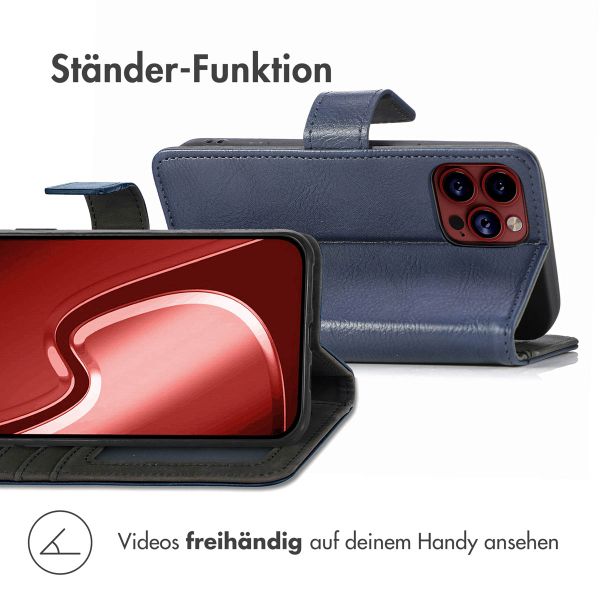 imoshion Luxuriöse Klapphülle Apple iPhone 15 Pro - Dunkelblau