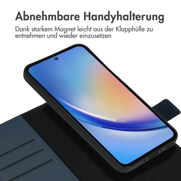 Accezz Premium Leather 2 in 1 Wallet Bookcase für das Samsung Galaxy A35 - Dunkelblau