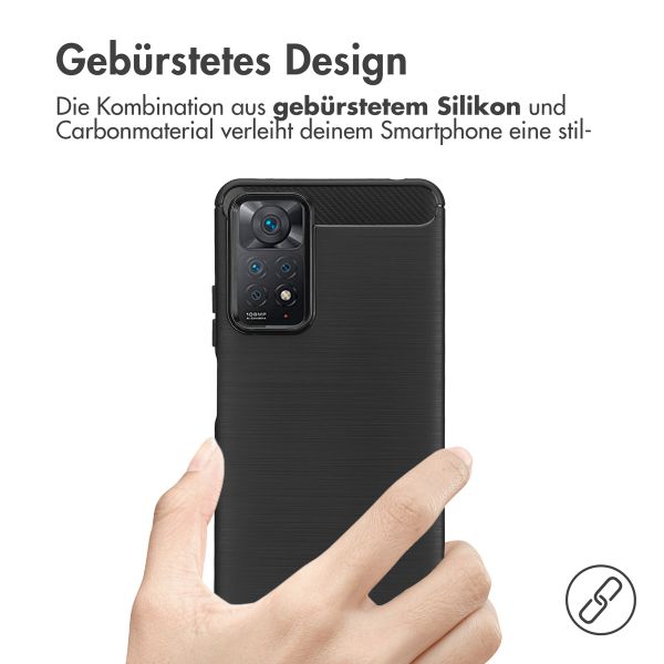 imoshion Brushed Back Cover Xiaomi Redmi Note 11 Pro - Schwarz
