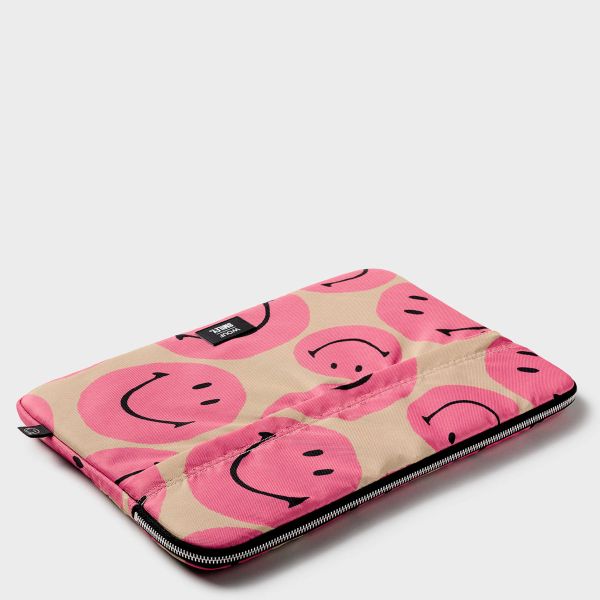 Wouf Smiley Laptop Hülle 15-16 Zoll - Laptop Sleeve - Rosa