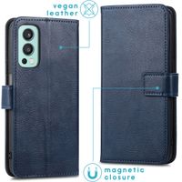 imoshion Luxuriöse Klapphülle OnePlus Nord 2 - Dunkelblau