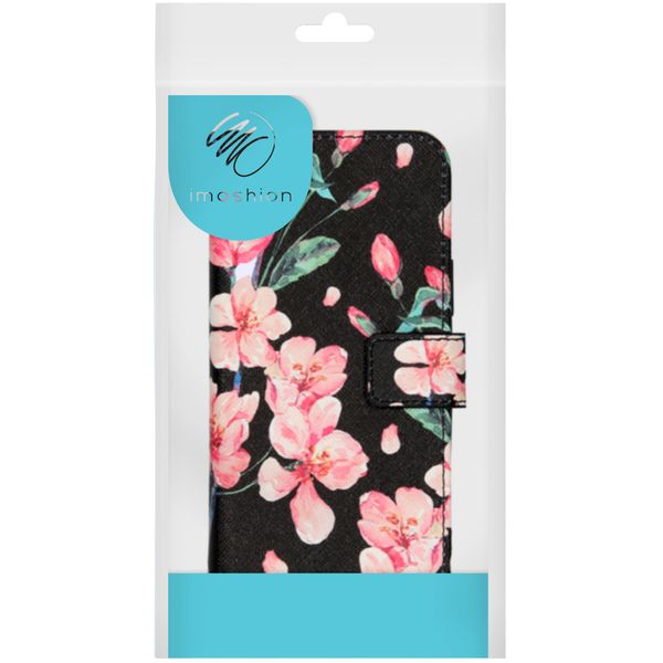 imoshion Design TPU Klapphülle Samsung Galaxy M31 - Blossom Watercolor Black