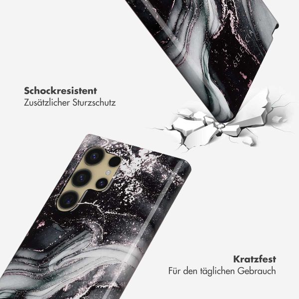 Selencia Vivid Tough Back Cover für das Samsung Galaxy S24 Ultra - Chic Marble Black