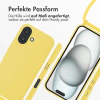imoshion Silikonhülle mit Band für das Apple iPhone 16 - Gelb