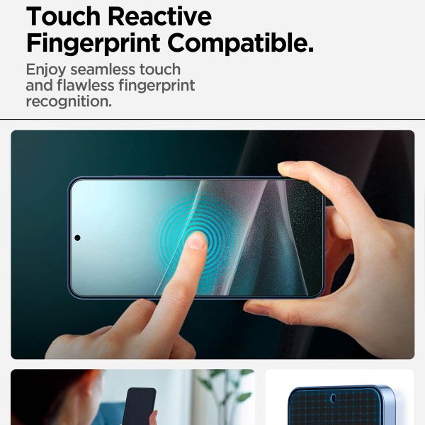 Spigen EliteShield EZ Fit mit Installation Tray - 1er Pack Samsung Galaxy S25