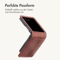 imoshion Luxuriöse Klapphülle Samsung Galaxy Z Flip 8 - Dunkelbraun