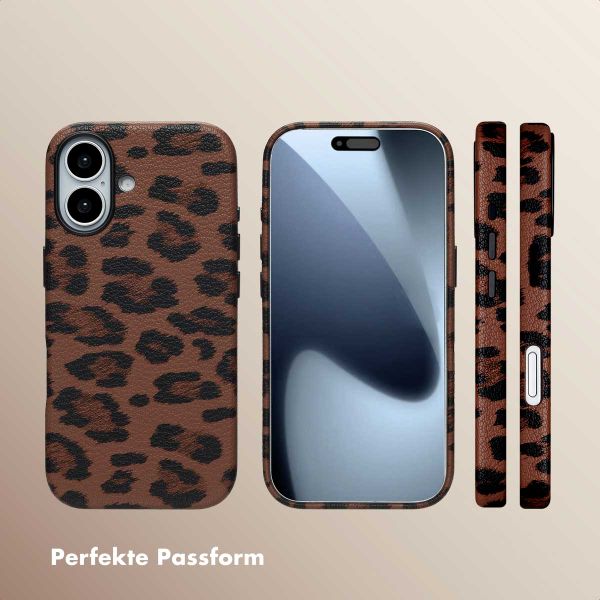 Selencia Sabi Backcover Leopardenmuster mit MagSafe Apple iPhone 17 - Mocha Brown