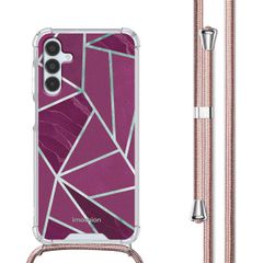 imoshion Design Hülle mit Band Samsung Galaxy A15 (5G/4G) - Bordeaux Graphic