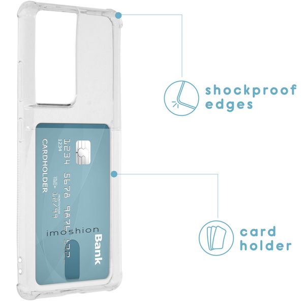 imoshion Soft Case Back Cover mit Kartenfach Samsung Galaxy S21 Ultra - Transparent