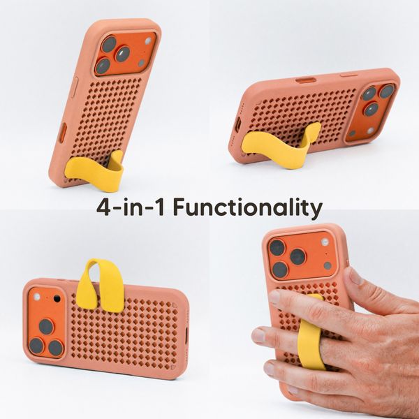 Callbuddy Hülle mit Strap Apple iPhone 17 Pro - Coral Pop