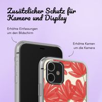 Personalisierte Hülle mit Blumen iPhone SE (2022 / 2020) / 8 / 7 - Transparent