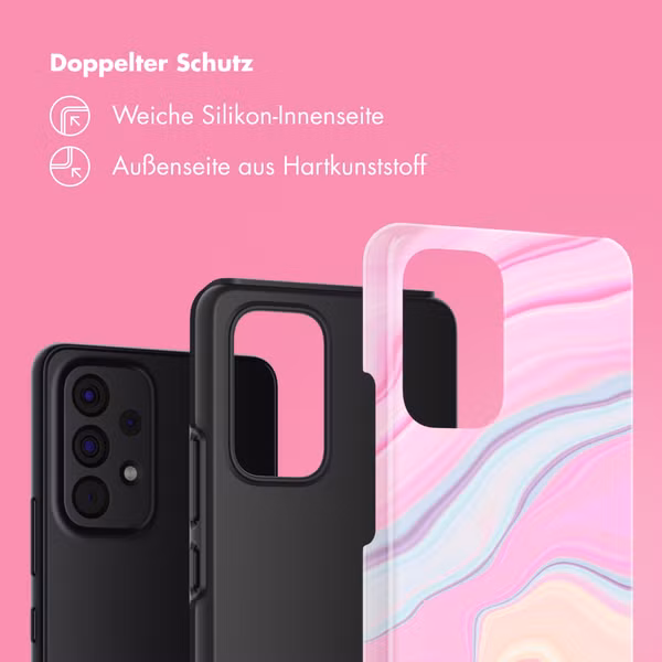 Selencia Vivid Back Cover Samsung Galaxy A53 - Pastel Lipstick Marble