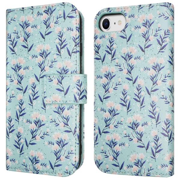 imoshion ﻿Design Klapphülle für das iPhone SE (2022 / 2020) / 8 / 7 / 6(s) - Blue Flowers