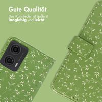 imoshion Design Klapphülle für das Motorola Moto G24 Power - Green Flowers