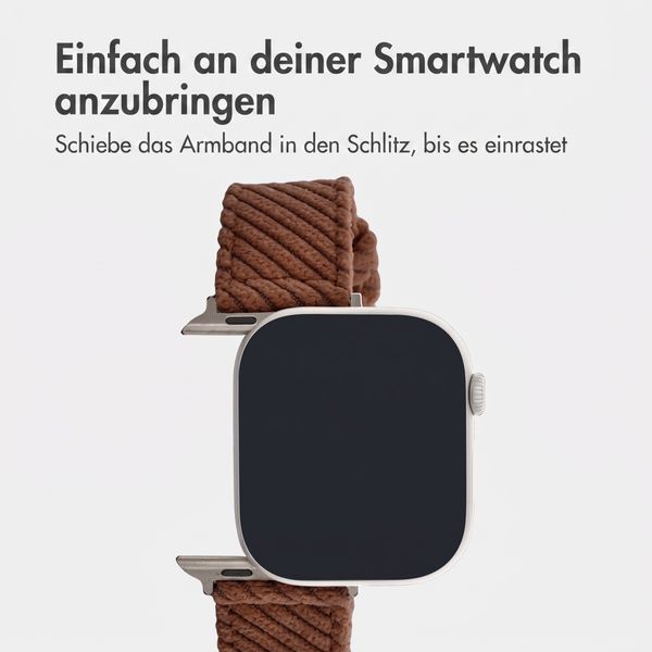imoshion Corduroy-Band für Apple Watch | 38/40/41/42 mm - Braun