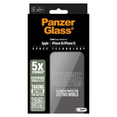 PanzerGlass Keramischer Displayschutz mit Applikator Apple iPhone 16