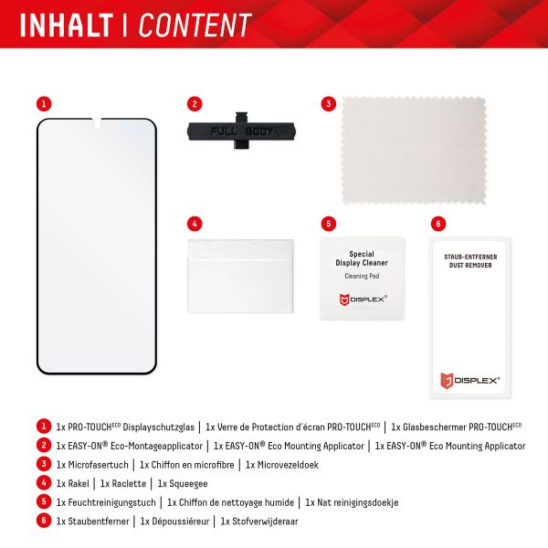 Displex Displayschutz aus gehärtetem Glas ProTouch Eco für das Samsung Galaxy S23