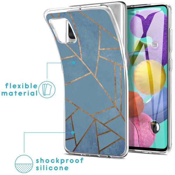 imoshion Design Hülle Samsung Galaxy A51 - Blue Graphic