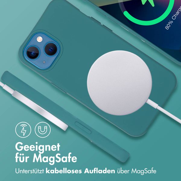 imoshion Color Backcover mit abnehmbarem Handykette und MagSafe Apple iPhone 13 - Dunkelgrün