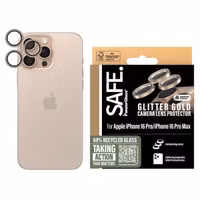 SAFE by PanzerGlass Kameraprotektor für das Apple iPhone 16 Pro / 16 Pro Max - Glitter Gold