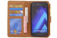 Braune luxuriöse Portemonnaie-Klapphülle Samsung Galaxy A3 (2017)