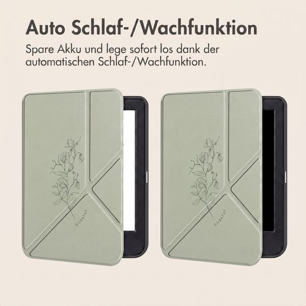 imoshion Design Klappbare Klapphülle Kobo Clara Colour / BW - Floral Green