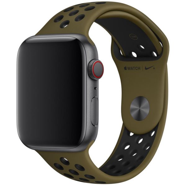 Apple Nike Sport Band für das Apple Watch Series 1-10 / SE / Ultra (2) - 42/44/45/46/49 mm - Olive Flak/Black