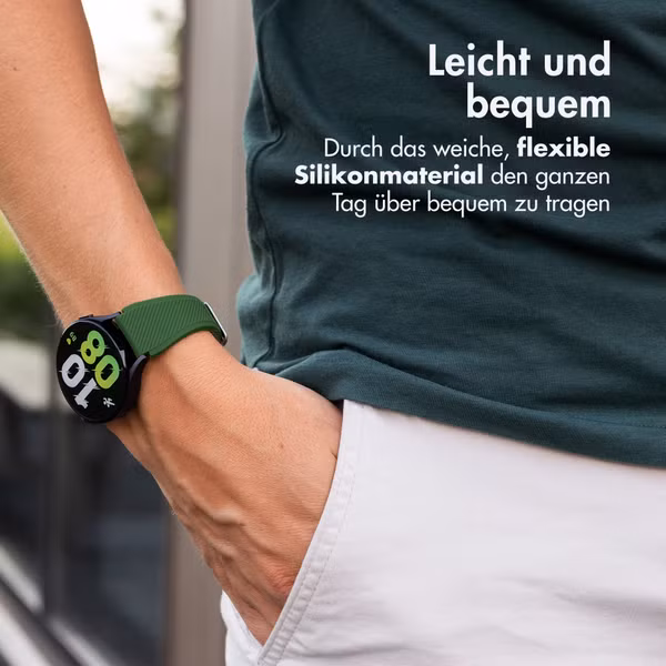 imoshion Flexibles Silikonarmband - Universeller 20-mm-Anschluss - Dunkelgrün