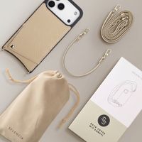 Selencia Nova HandyHülle mit Kordel und Kartenhalter Apple iPhone 18 Pro / 17 Pro - Beige