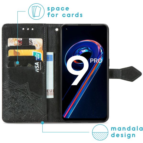 imoshion Mandala Klapphülle für das Realme 9 Pro - Schwarz