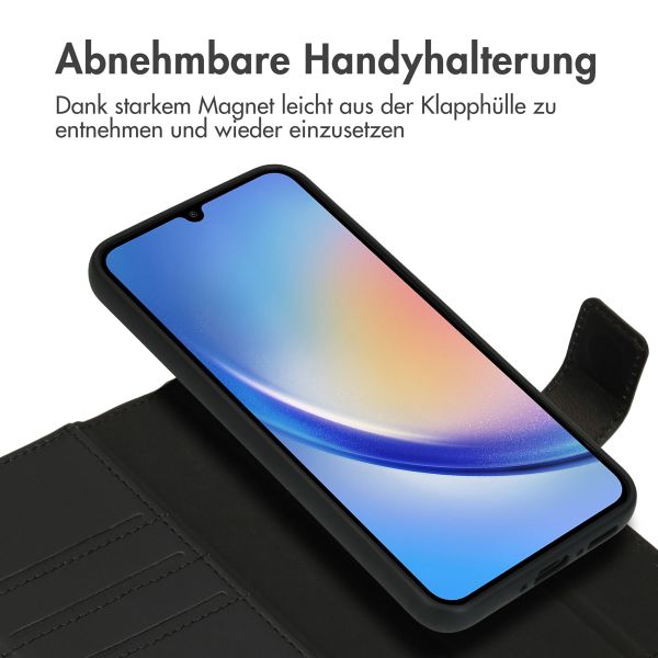 Accezz Premium Leather 2 in 1 Klapphülle für das Samsung Galaxy A34 (5G) - Schwarz