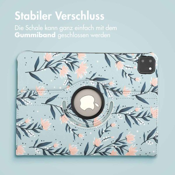 imoshion 360° drehbare Design Klapphülle Apple iPad Pro 11 (2024) M4 - Flowers