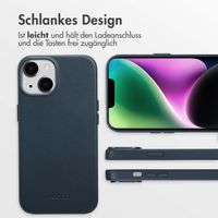 Accezz MagSafe Leather Backcover Apple iPhone 14 - Nightfall Blue