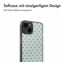 imoshion Design Hülle Apple iPhone 14 - Polka Dot Mintgroen