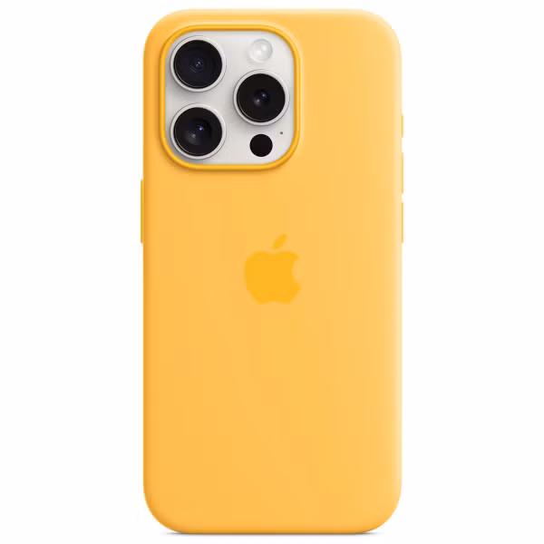 Apple Silikon-Case MagSafe für das Apple iPhone 15 Pro - Sunshine