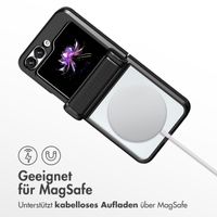 imoshion ﻿Rugged Clear Back Cover mit MagSafe für das Samsung Galaxy Z Flip 6 - Schwarz