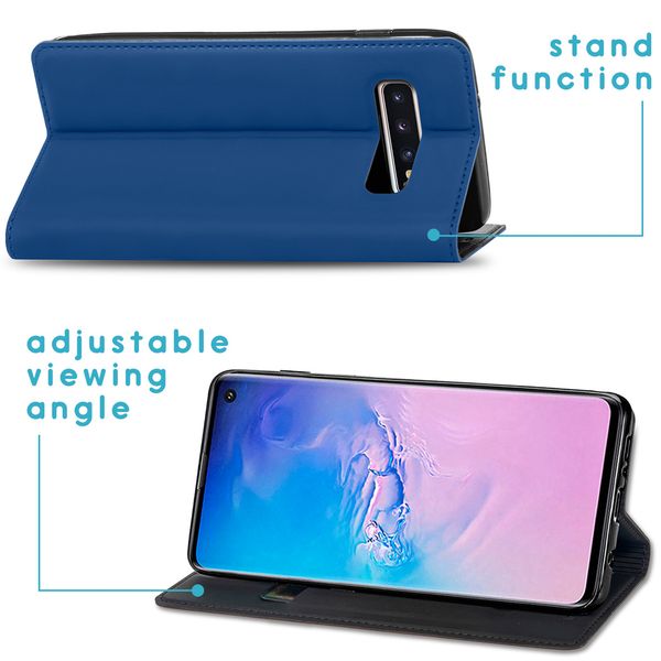 imoshion Slim Folio Klapphülle Samsung Galaxy S10 - Dunkelblau
