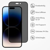 Accezz Privacy Displayschutz aus gehärtetem Glas für das iPhone 14 Pro