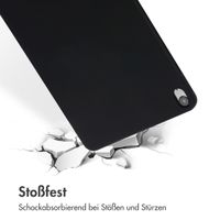 Accezz Liquid Silicone Back Cover mit Stifthalter Apple iPad Air 11 Zoll (2025) M3 / (2024) M2 / Air 5 (2022) / Air 4 (2020) - Schwarz