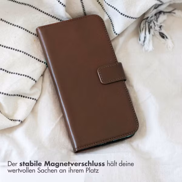 Selencia Echtleder Klapphülle Braun für das Apple iPhone 11 Pro Max