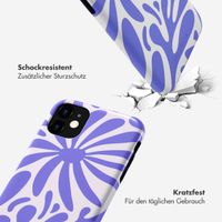 Selencia Vivid Tough Back Cover für das iPhone 11 - Modern Bloom Sapphire Blue